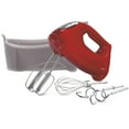 thumbnail image 1 of Hamilton Beach Batteur à Main Électrique à 6 Vitesses avec Fouet, Fouets Traditionnels, Crochets à Pâte, Étui de Rangement à Clipser, 275 Watts, Rouge, 1 of 8