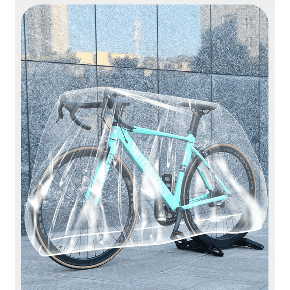 Clear Bicycle Protective Cover Set of 10, Waterproof Dustproof Bike Storage Protector for Indoor Outdoor, Universal
