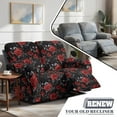 thumbnail image 5 of Jiueut Rose Spider Web Print Recliner Loveseat Cover, Machine Washable Recliner Chair Covers Dustproof Furniture Protector for Leather Chairs, 5 of 7