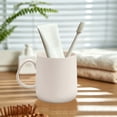 thumbnail image 3 of Reusable Plastic Mug with Easy to Grip Handle, Unbreakable Drinking Cup for Tea, Coffee, Camping, Multi Purpose Mouthwash Mug for Bathroom Kitchen Use, Dishwasher Safe,White, 3 of 5