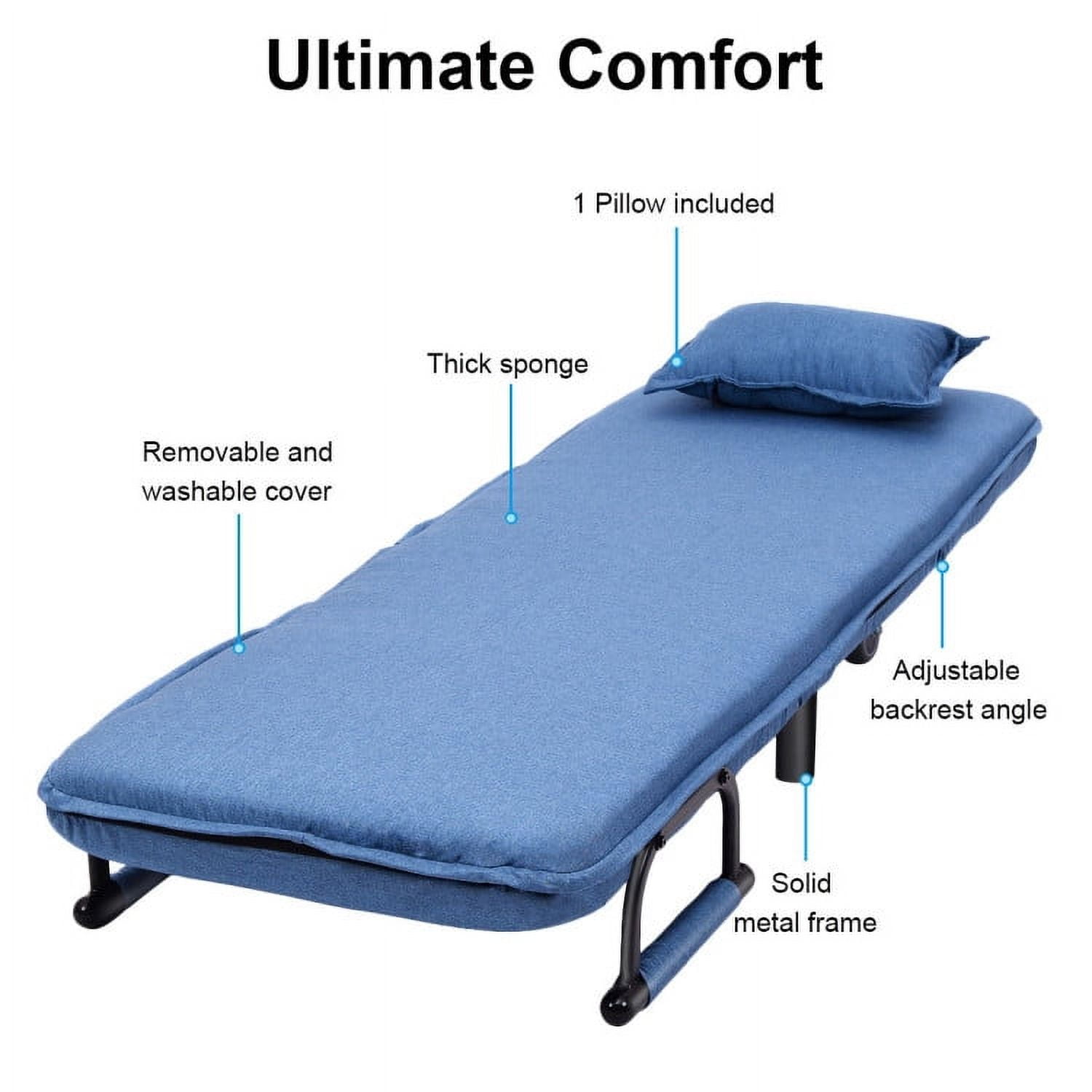 Finihen Single Person Sofa Bed, Sleeper Chair, Convertible Lounge Couch, Folding Sofa Arm Chair, Convertible Folding Leisure Recliner Sofa Bedï¼for Home, Office, Blue Finihen Single Person Sofa Bed, Sleeper Chair, Convertible Lounge Couch, Folding Sofa Arm Chair, Convertible Folding Leisure Recliner Sofa Bedï¼for Home, Office, Blue