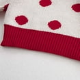 thumbnail image 5 of Odeerbi Infant Boys Girls Pullover Sweater Dots Printed Knit Jumper Tops New Spring Fall Baby Printing Round Neck Winter Warm Pullover Sweater White, 5 of 6