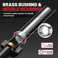 thumbnail image 2 of ROALW Olympic Barbell, 6.2ft Curl Barbell for Strength Training and Technique Adjusting, 2 inch Olympic Bar with Volcano Knurling Spin Sleeves Comfortable Grip for Bench Press Curls, Black, 2 of 8