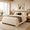 White, variant on Full Size Bed Frame Boucle Upholstered Platform Bed, with Heavy Duty Wood Slat, No Box Spring Needed, Easy Assembly, Beige