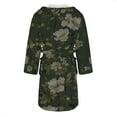 thumbnail image 5 of Women's Fleece Plush Robe Long Warm Plush Bathrobe Loungewear Jacket Printed Comfort Robe, 5 of 5