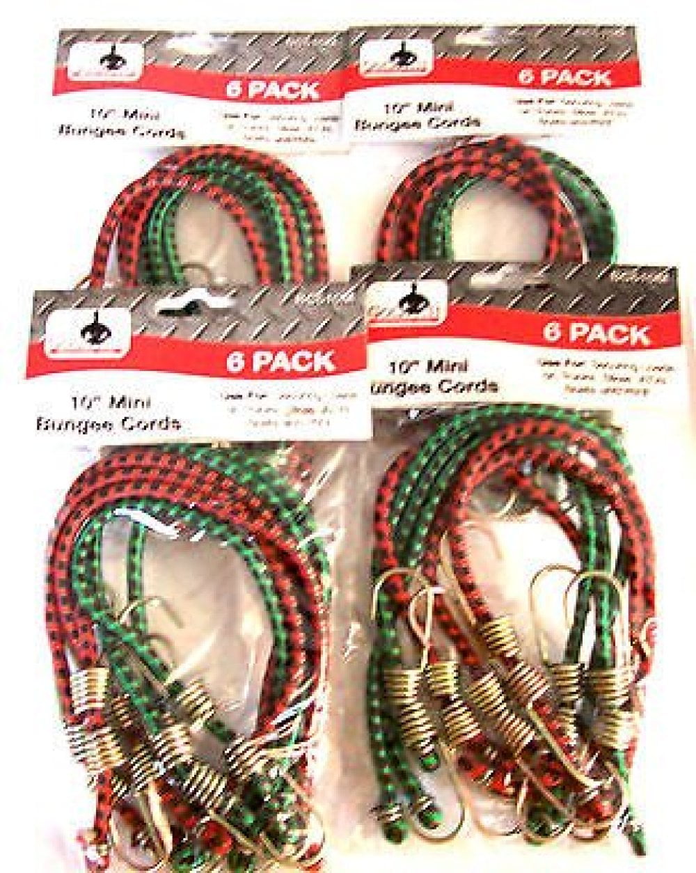 48 Goliath Industrial 10 Mini Bungee Cords BC610M Tie Down Straps Cord