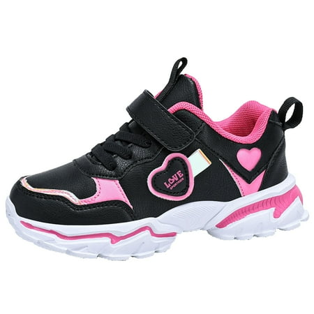 ZHAGHMIN Girls Sneaker Casual Shoes Toddler Big Kids Shoes Boys Girls Breathable Sneakers Athletic Running Shoes Girls Sneaker Casual Shoes Black Size30