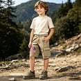 thumbnail image 2 of FUZHIQ Cargo Shorts for Men Tactical 250 Anniversary USA American Flag Graphic 4th of July Shorts with Pockets,5-6 Years, 2 of 5