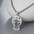 thumbnail image 4 of TANGPOET 925 Sterling Silver St. Francis Celtic Cross Necklace for Men, 4 of 5