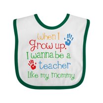 Inktastic Teacher Like Mommy Boys or Girls Baby Bib