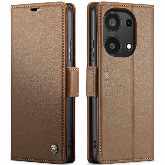 Funda tipo cartera Xiaomi Redmi Note 13 4G con cierre magnético, RFID, tarjetero, soporte, carga inalámbrica