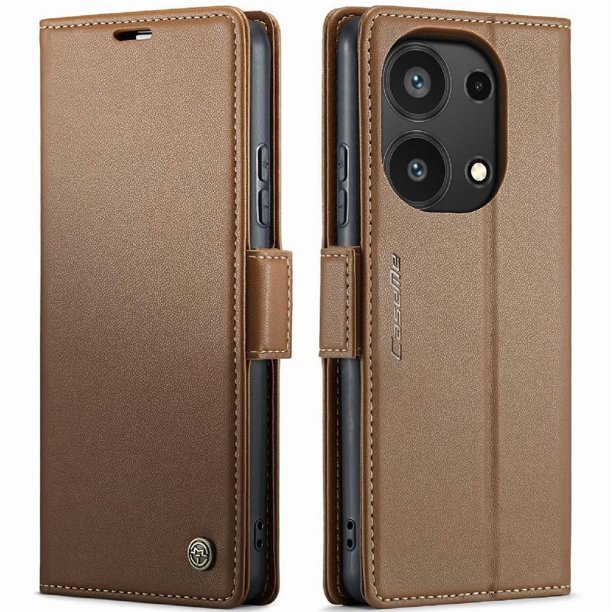 Funda tipo cartera Xiaomi Redmi Note 13 4G con cierre magnético, RFID, tarjetero, soporte, carga inalámbrica