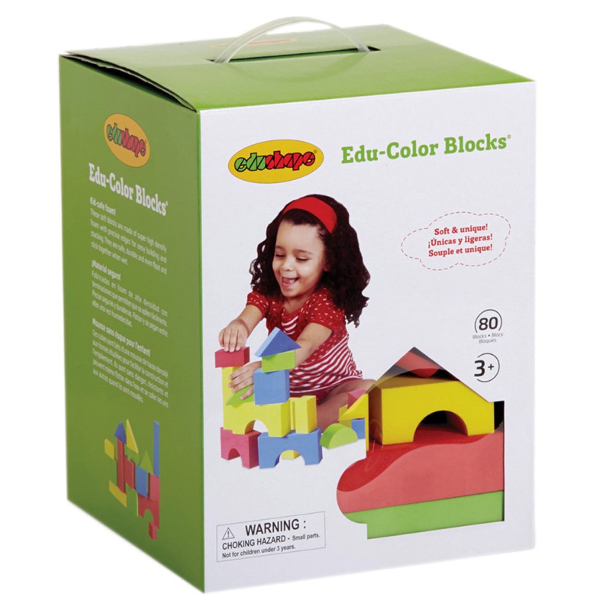 Kids Play Fun Sweet Colours with Distinct Shapes Big Building Blocks Toy Bag 