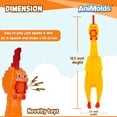 thumbnail image 3 of Animolds Squeeze Me Rubber Chicken Toy | Screaming Rubber Chickens for Kids | Novelty Squeaky Toy Chicken (Square Random Color), 3 of 4