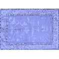 thumbnail image 1 of Ahgly Company Indoor Rectangle Abstract Blue Modern Area Rugs, 2' x 5', 1 of 4