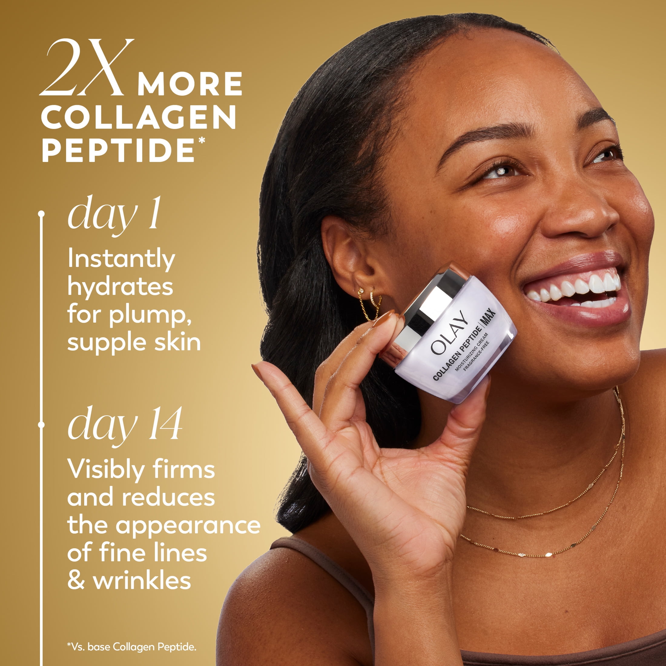 Olay Collagen Peptide Max Moisturizing Cream, Fragrance-Free, 1.7 fl oz