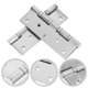 thumbnail image 4 of Bisagras de puerta de acero inoxidable: 2 piezas de bisagras con rodamiento de bolas, plantilla de bisagra de puerta, herrajes para puertas de entrada, muebles, armarios y alacenas., 4 of 7