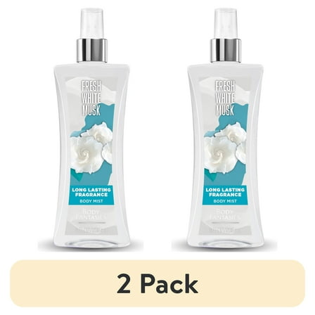 (2 pack) Body Fantasies Signature Fresh White Musk Body Spray, 8 fl.oz.