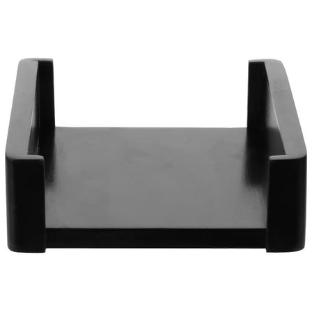 Supvox Natural Wood Coasters Coaster Rack Black 1Set Table Accessories Home Use