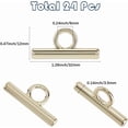 thumbnail image 2 of 1 Box 24Pcs Gold Toggle Clasp T Bar Connector Metal Alloy Round Bracelet Closure Fastener Links Buckle Clasps Connectors Finding for Jewelry Making Necklace Bag DIY Crafting Accessories, 2 of 5