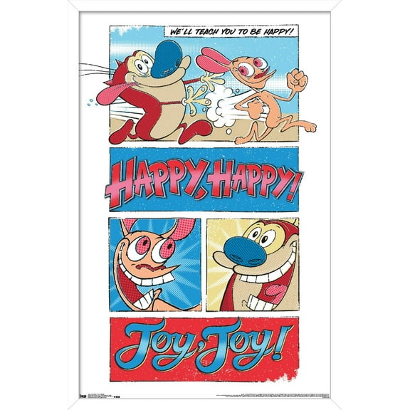 Nickelodeon Ren And Stimpy Wall Poster, 14.725" x 22.375", Framed