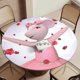 thumbnail image 5 of Angelina Ballerina-theme Fitted Round Tablecloths Elastic Edged Table Covers Waterproof Table Cloth for Kitchen Holiday Party Tables Decor 150cm, 5 of 6
