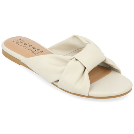 

Journee Collection Womens Zetia Tru Comfort Foam Slip On Slide Sandals