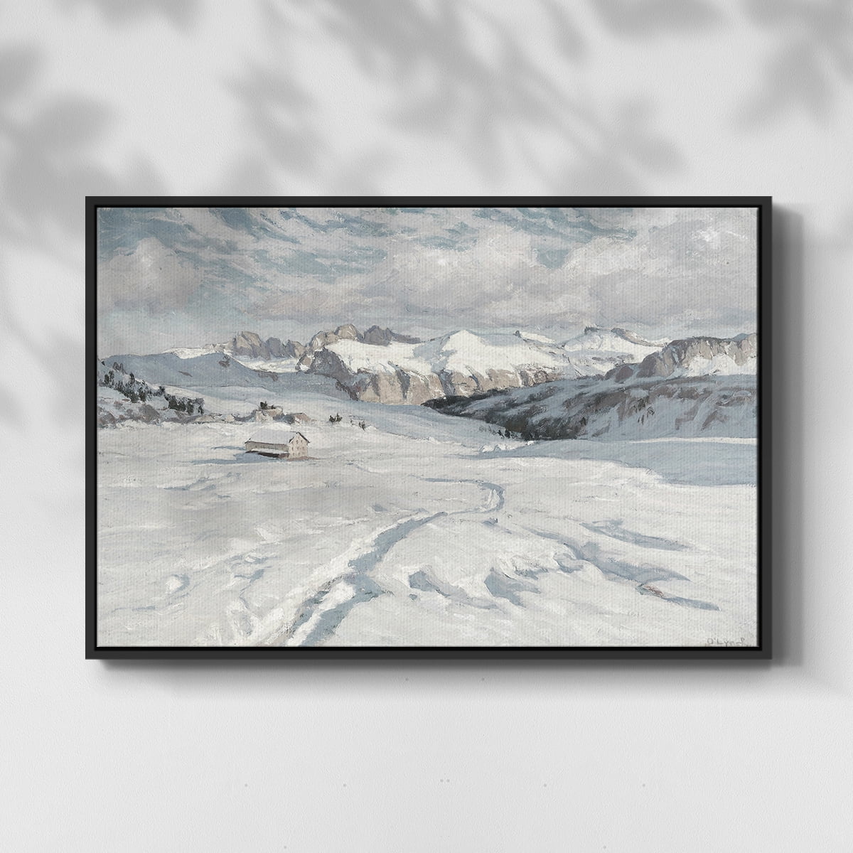 Vintage Landscape-CCLXVIII By Wexford Home Framed in Black Wood Gallery Wrapped Canvas 25 in. x 37 in.