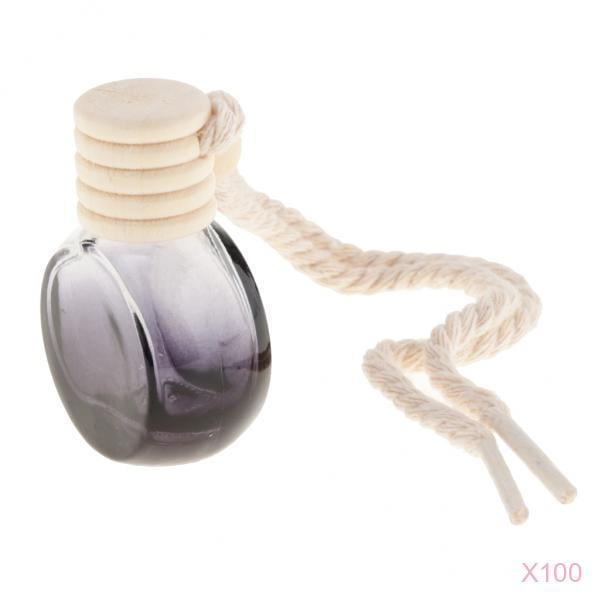 100 Unids 10 Ml Botella de Perfume para Coche Accesorios de Coche de de Coche Ornamento Automático Colgante de Perfume para Aceites Esenciales BLESIY Botella de perfume de coche 10ml