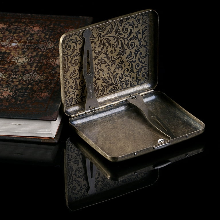 Men's Cigarette Case with Gift Box for 20pcs Vintage Metal Cigarette Box on  Sale