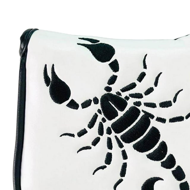 Housse Universelle pour Maillé de Golf, Couvre-Chef Carré, Couvre-Chef Magnétique, Fermeture, Protection, Scorpion, Blanc