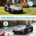 thumbnail image 5 of Oryxearth 24V 2 Seater Ride on Car Truck, 2WD 2 Speeds Electric Car, 2 Seater, Bluetooth, Remote Control,Gray, 5 of 9