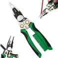 thumbnail image 4 of 8 in 1 wire stripper pliers with voltage tester, heavy duty wire stripping tool, professional electrician pliers, cable cutting and crimping pliers for home or work, 4 of 11