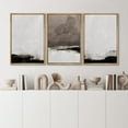 thumbnail image 3 of IDEA4WALL Framed Canvas Print Wall Art Set of 3 Abstract Earth Tone Landscape Modern Art Pastel Gray & Brown & Black Digital Art Colorful Contemporary Zen for Home Decor - Natural 24"x36"x3, 3 of 5