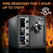 SentrySafe SFW123DSB Fire-Resistant Safe and Water-Resistant Safe with Dial Combination, 1.23 Cu. ft