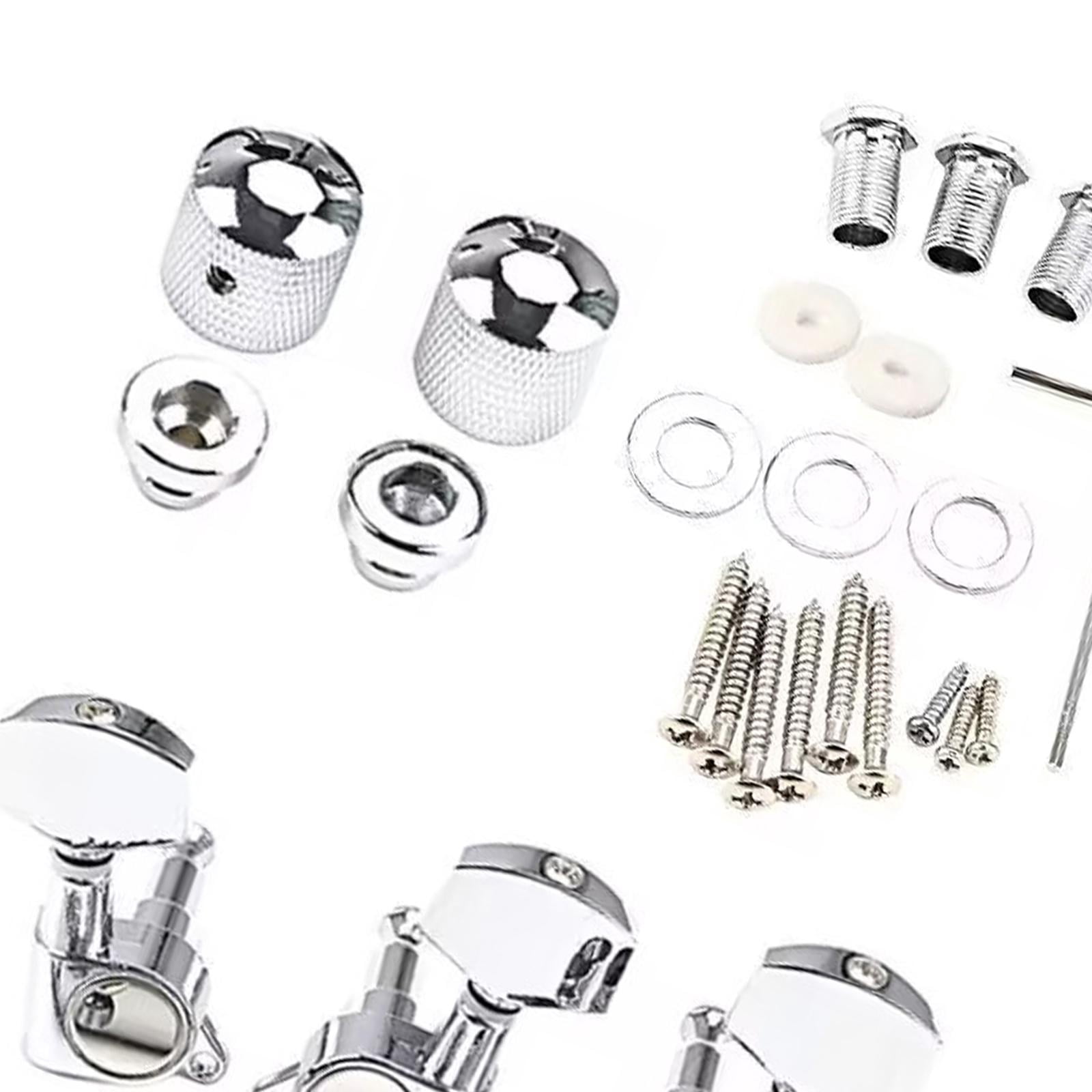 LeeQinersw 3 String Guitar Repair Kit Stringed Instrument Combo Kits Control Knobs Wrenches