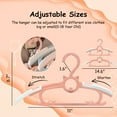 thumbnail image 4 of Funamily Baby Nursery Closet Hangers 40pcs, 11"-14.6" Extendable Newborn Children Coat Clothes. Pink, 4 of 6