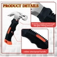 thumbnail image 3 of BlinkLLX 2 Pcs 8.8 oz Small Hammer All Purpose Claw Hammer Mini Nail Stubby Hammer with Soft Rubber Handle Camping Tools for Women Kids Home DIY Building Repair Woodwork Household (Orange), 3 of 12