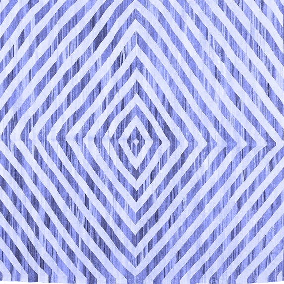 Ahgly Company Machine Washable Indoor Square Abstract Blue Contemporary Area Rugs, 6' Square