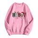 thumbnail image 3 of MHFRRA Sudadera Holgada de Manga Larga con Cuello Redondo y Estampado Informal para Hombre y Mujer Rosa, 3 of 3