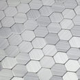 thumbnail image 3 of Hexagonia S2 Stainless Steel 11.46 in. x 11.89 in. x 5mm Metal Peel & Stick Wall Mosaic Tile (5.68 sq. ft. / case), 3 of 5