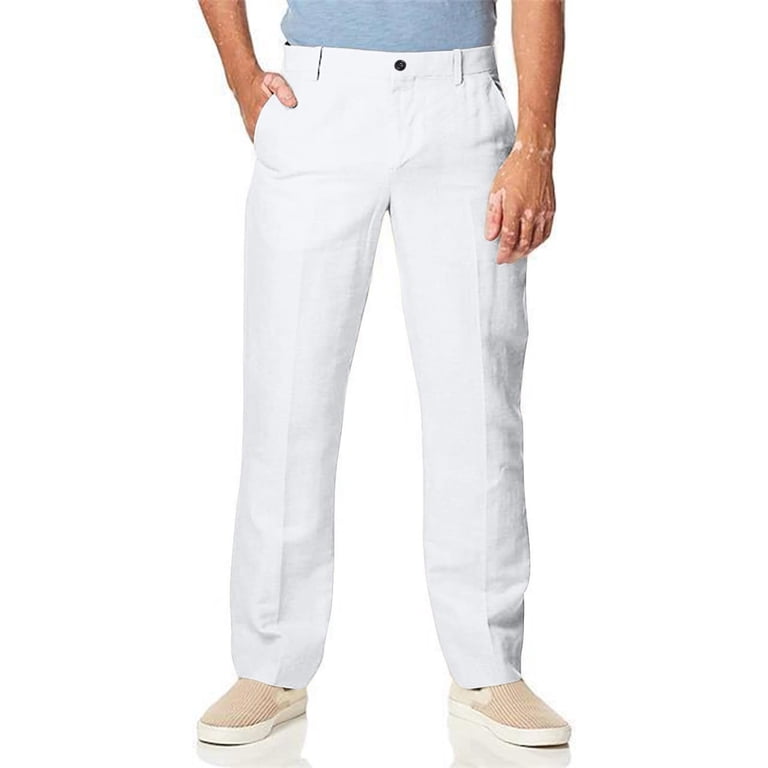 mens winter white dress pants White Wool Trouser