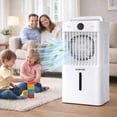 thumbnail image 4 of Memoryfield Portable Evaporative Air Cooler AC Fan with 2.6 Gal Water Tank, 3 Speeds Cooling Fan, White, 4 of 7