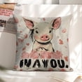 thumbnail image 6 of pig girl silk linen toss pillowcase decoration pillowcase gifting preferred 18x18 inch cushion cover sofa pillowcase sofa bedroom living room car, 6 of 8