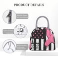 thumbnail image 4 of Lukts Ribbon Breast Cancer Awareness for Large Portable Insulated Lunch Bag, Waterproof and Oil-proof Picnic Bag, Suitable for Students and Office Workers, 4 of 6
