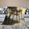 thumbnail image 2 of JEUXUS Trees Water Sky Flannel Blanket Lightweight Blanket for All Seasons 60x80in, 2 of 6
