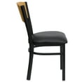 thumbnail image 5 of Flash Furniture HERCULES Series Black Circle Back Metal Restaurant Chair - Natural Wood Back, Black Vinyl Seat, 5 of 7