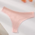 thumbnail image 3 of Cotton Thongs for Women Soft Low Rise Sexy T Back Ladies Panties Ribbed No Show Breathable Stretch Underwear, 3 of 8