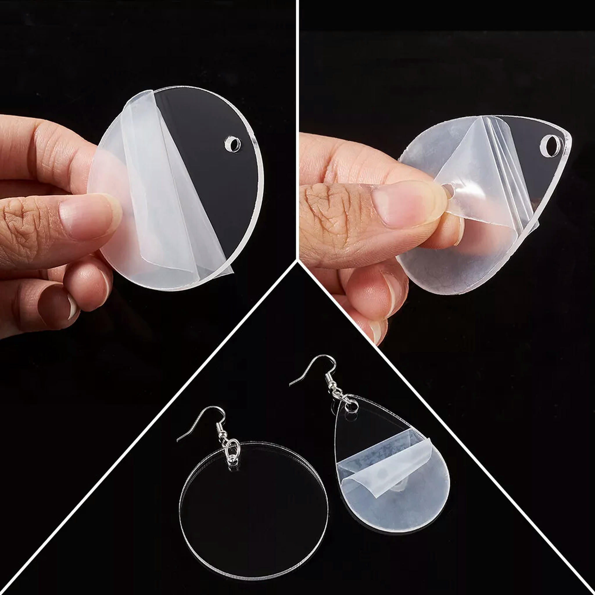 U8MO 1 Set DIY Dangle Earring Making With 48x Pendants 60xJump Rings 60xEarring Hooks