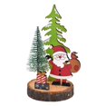 thumbnail image 3 of Wooden Christmas Table Decor Tabletop Christmas Tree Desktop Ornament Table Top Decoration for Home Indoor Party Xmas Present Santa Claus, 3 of 8